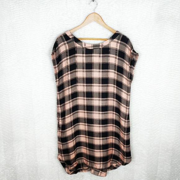 Copper Key Dresses & Skirts - Copper Key Plaid Boyfriend Tunic Dress Sz L